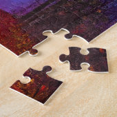 Puzzle Forêt peinte d'automne brume violette (Côté)