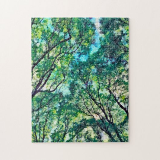 Puzzle Forêt verte Watercolor (Vertical)