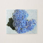Puzzle Forme cardiaque Bleu Hydrangée (Horizontal)