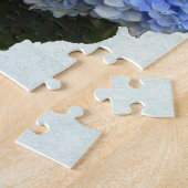Puzzle Forme cardiaque Bleu Hydrangée (Côté)