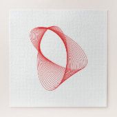 Puzzle Forme rouge abstraite 3D (Horizontal)