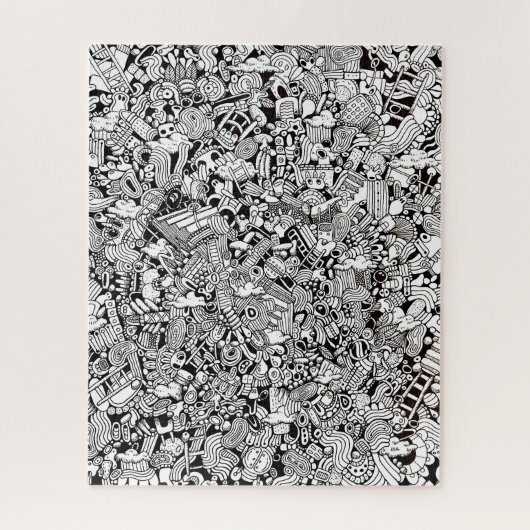 Puzzle Formes Bizarres Dessin Animé Détaillé Difficile (Vertical)