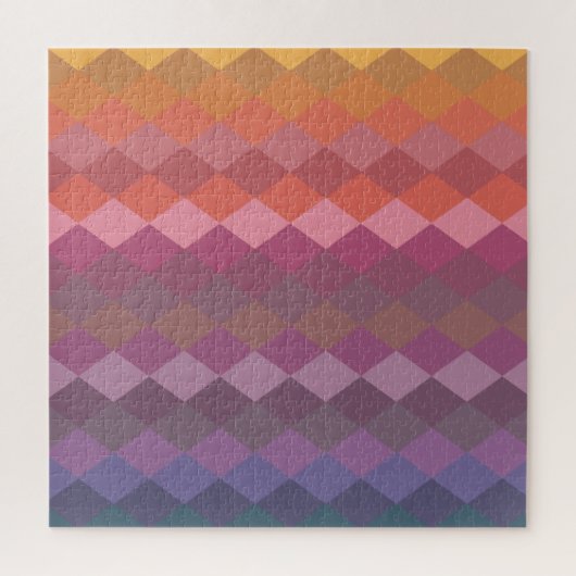 Puzzle Formes de diamants géométriques dans des couleurs (Vertical)