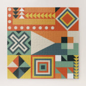 Puzzle Formes géométriques, arrière - plan simple plat. (Horizontal)