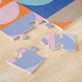 Puzzle Formes géométriques colorées mignonnes Motif bleu (Côté)
