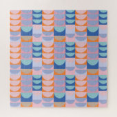 Puzzle Formes géométriques colorées mignonnes Motif bleu (Horizontal)