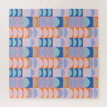 Puzzle Formes géométriques colorées mignonnes Motif bleu<br><div class="desc">Formes géométriques colorées mignonnes Puzzle bleu Motif</div>