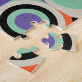 Puzzle Formes géométriques, Conception Vintage Abstraite. (Côté)