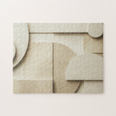 Puzzle Formes géométriques en 3D avec espace texte (Horizontal)