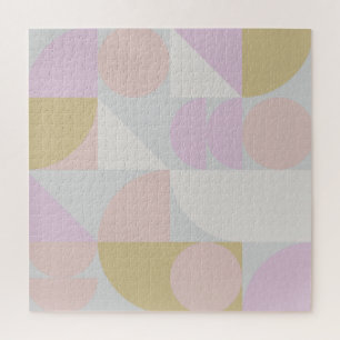 Puzzle Formes géométriques modernes Motif en Hiver Pastel