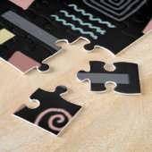 Puzzle Formes géométriques noir motif (Côté)
