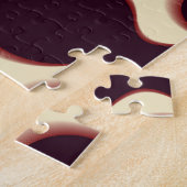 Puzzle Formes globulaires épineuses, teintes marron motif (Côté)