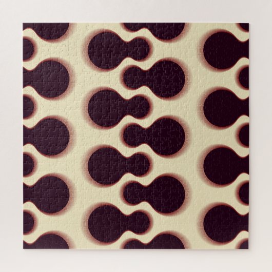 Puzzle Formes globulaires épineuses, teintes marron motif (Vertical)