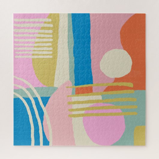 Puzzle Formes organiques Abstraites colorées Lignes Style (Vertical)