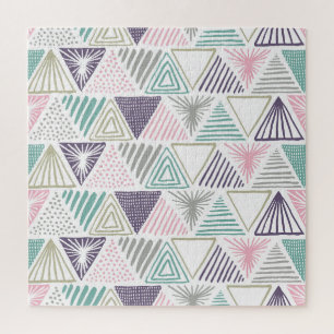 Puzzle Formes triangulaires, style vintage dessiné à la m