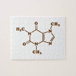 Puzzle Formule chimique moléculaire de café de caféine