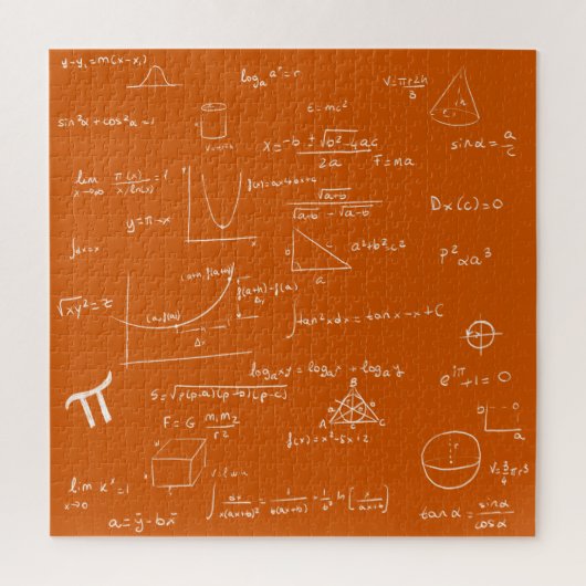 Puzzle Formules et équations mathématiques orange (Vertical)