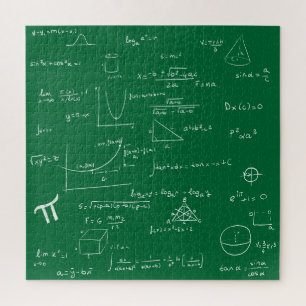 Puzzle Formules et équations mathématiques vertes
