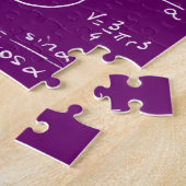 Puzzle Formules et équations mathématiques violet et blan (Côté)