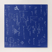 Puzzle Formules Mathématiques Équations Bleu et Blanc (Horizontal)