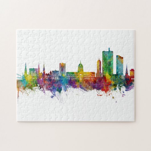 Puzzle Fort Wayne Indiana Skyline (Horizontal)