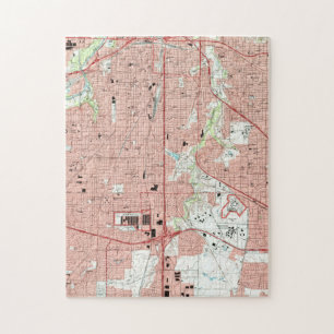 Puzzle Fort Worth le Texas Map (1995)