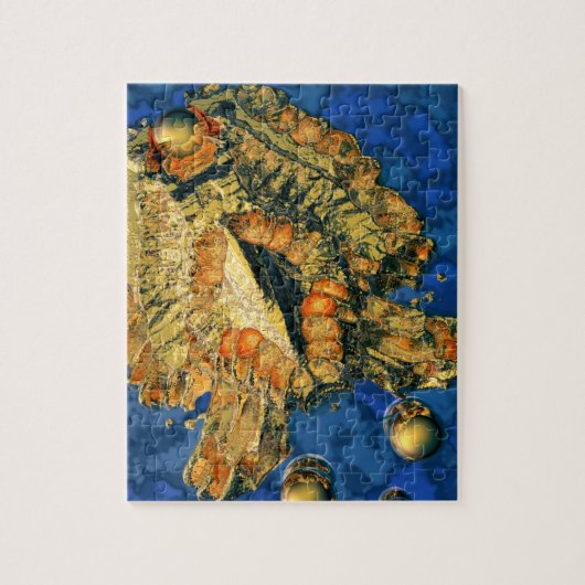 Puzzle fossile doré (Vertical)