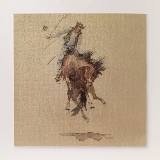 Puzzle Fouetter à la main un Bronc par Edward Borein (Vertical)