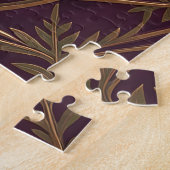 Puzzle Fougère dorée Géométrique Ornée Violet (Côté)