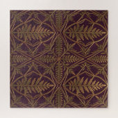 Puzzle Fougère dorée Géométrique Ornée Violet (Horizontal)