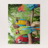 Puzzle Foule de perroquets macaw colorés (Vertical)