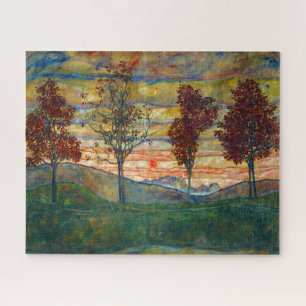 Puzzle Four Trees (Landscape Art) (par Egon Schiele)