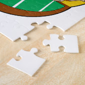 Puzzle Fox at Poker avec des jetons de Poker (Côté)