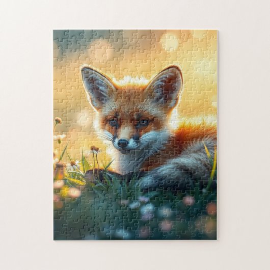 Puzzle Fox au coucher du soleil (Vertical)