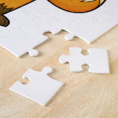 Puzzle Fox comme joueur de volleyball avec volleyball (Côté)