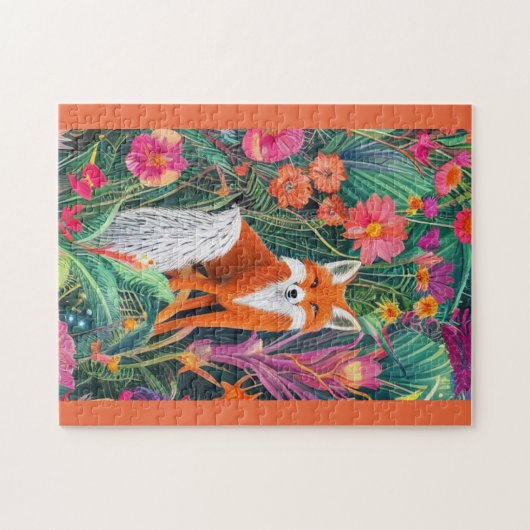 Puzzle Fox dans le jardin (Horizontal)