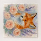 Puzzle Fox en Rose (Horizontal)