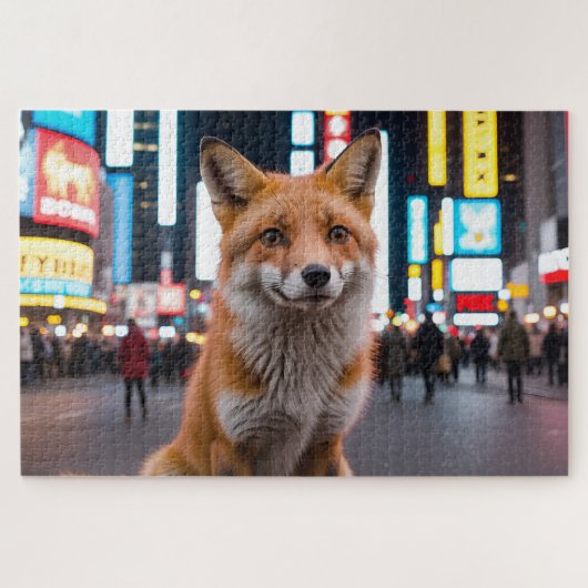 Puzzle Fox in Times Carré (Horizontal)