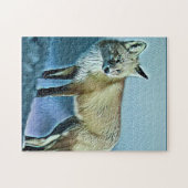 Puzzle Fox Profite d'une journée de neige (Horizontal)