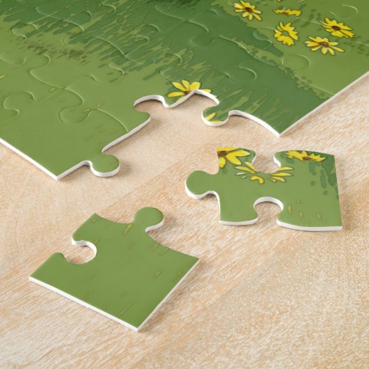 Puzzle Fox Red Yellow Labrador Retriever Chien (Côté)