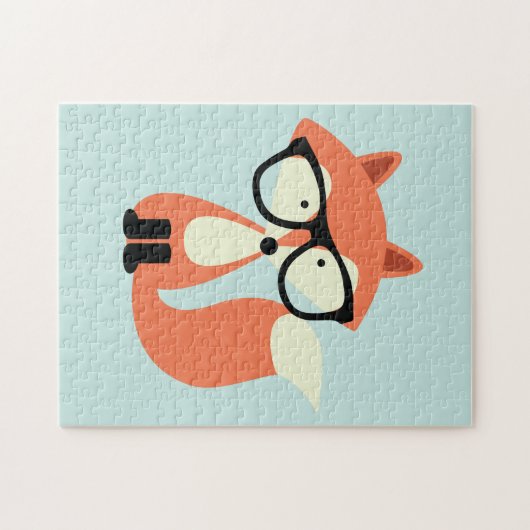 Puzzle Fox rouge de hippie mignon (Horizontal)