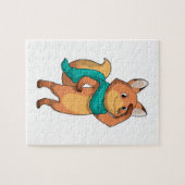 Puzzle Fox with Scarf (Horizontal)