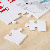 Puzzle Foxes de l'Arctique Bois de Noël (Côté)