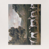Puzzle Foxhounds dans un paysage anglais (George Stubbs) (Vertical)