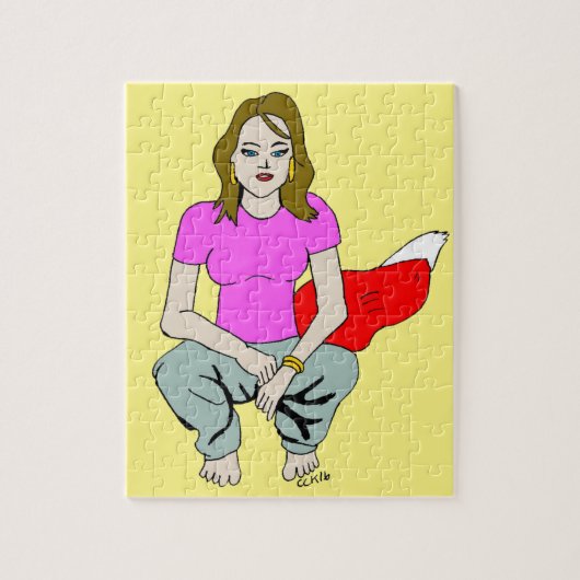 Puzzle foxy girl  (Vertical)