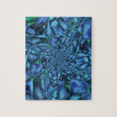 Puzzle Fractable avec forme géométrique bleue et verte (Vertical)