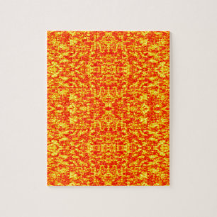 Puzzle Fractage Abstrait En Rouge Et Orange