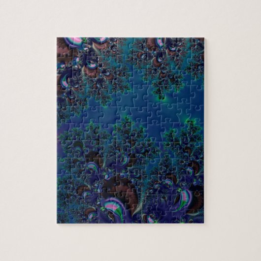 Puzzle Fractage du givre bleu de minuit (Vertical)