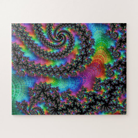 Puzzle Fractal arc-en-ciel psychédélique (Horizontal)