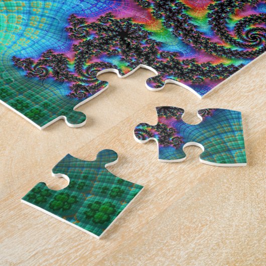 Puzzle Fractal arc-en-ciel psychédélique (Côté)
